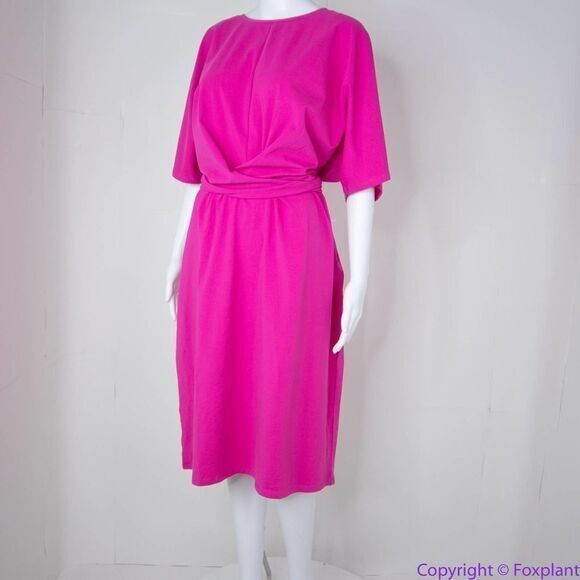 NEW Eloquii Pink Cross Front Flutter‎ Sleeve Dress, size 18 - Picture 13 of 15